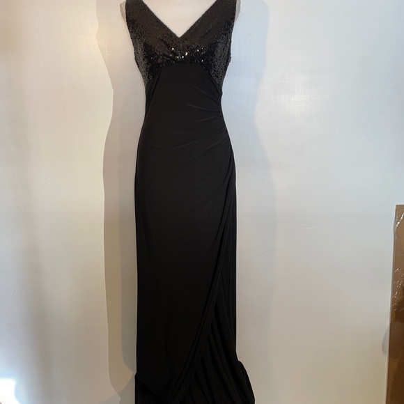 Lauren Ralph Lauren Cafe Society Black Evening Dress - Picture 2 of 9